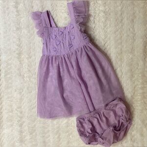 Purple Puff Sleeve Dress